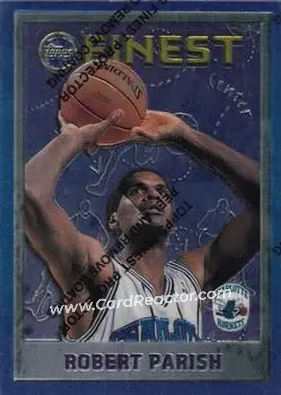 1995-96 Finest #96 - Robert Parish - Charlotte Hornets - Front 1995-96 Finest #96 - Robert Parish - Charlotte Hornets - Front