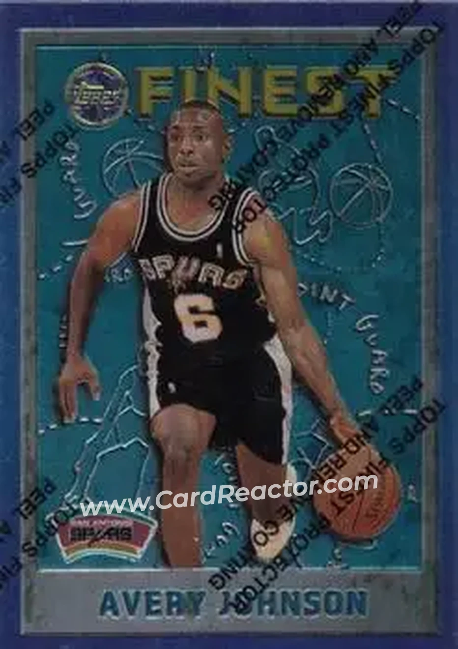 1995-96 Finest #97 - Avery Johnson - San Antonio Spurs - Front