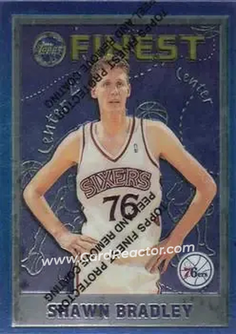 1995-96 Finest #100 - Shawn Bradley - Philadelphia 76ers - Front