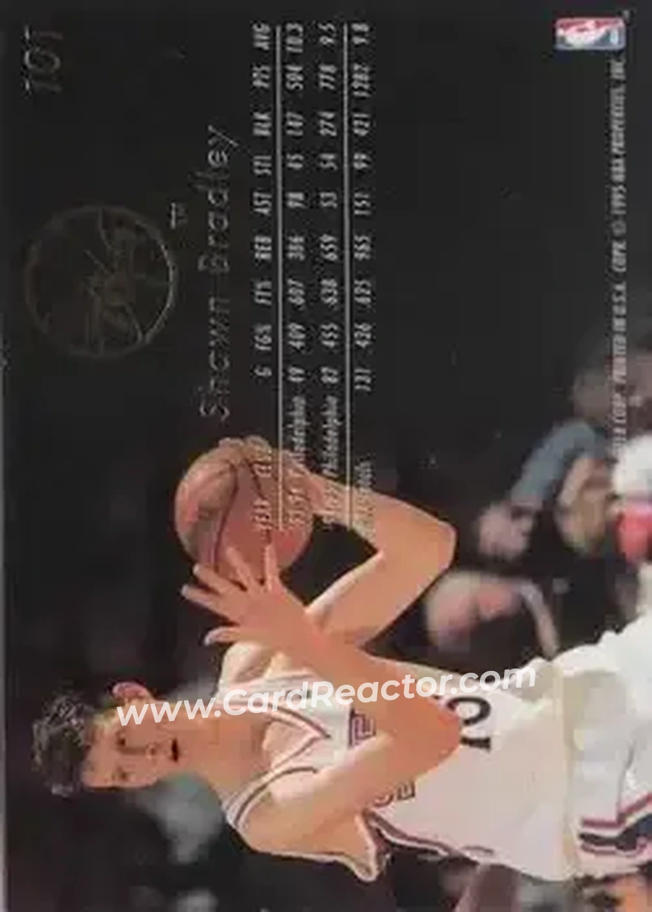 1995-96 Flair #101 - Shawn Bradley - Philadelphia 76ers - Back