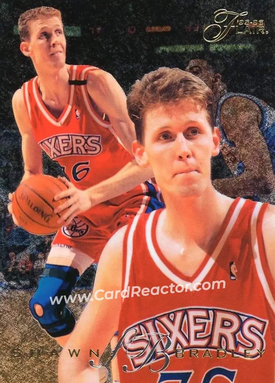 1995-96 Flair #101 - Shawn Bradley - Philadelphia 76ers - Front