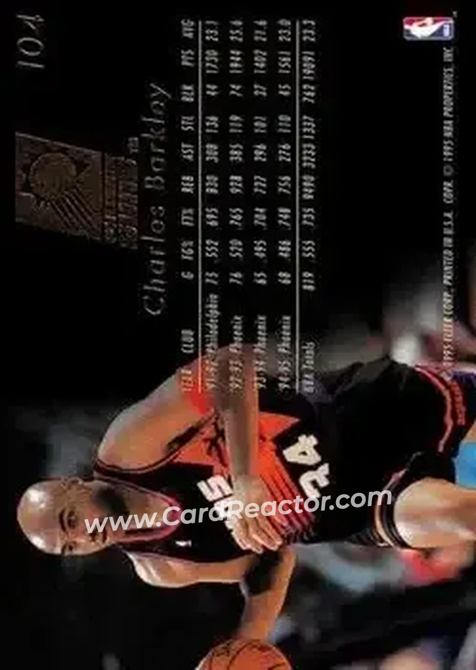 1995-96 Flair #104 - Charles Barkley - Phoenix Suns - Back