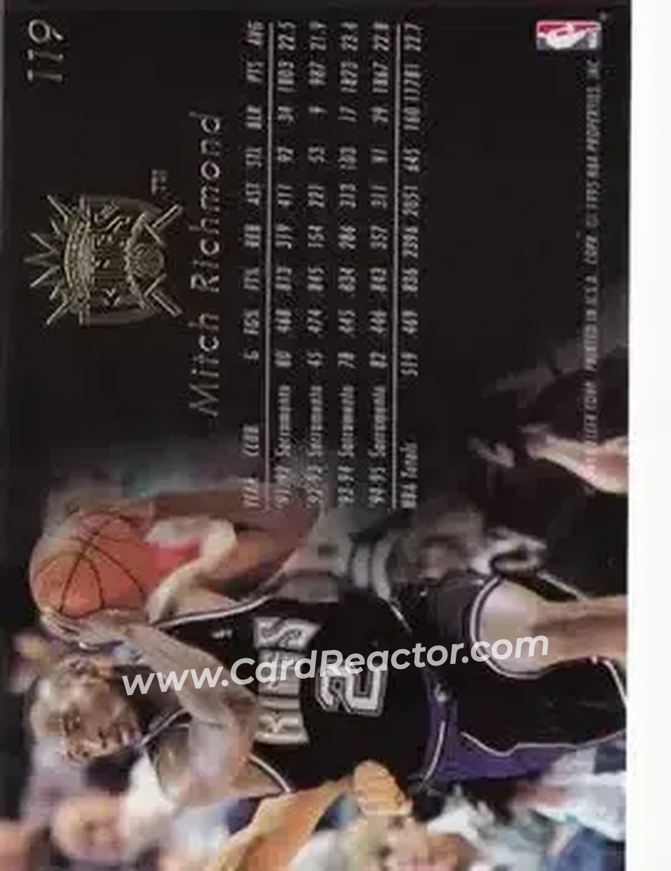1995-96 Flair #119 - Mitch Richmond - Sacramento Kings - Back