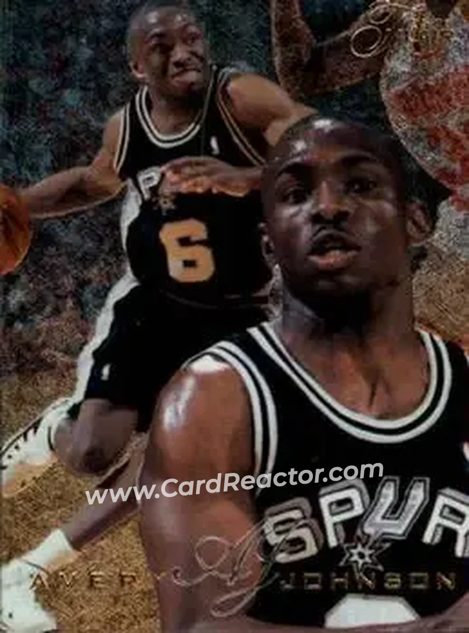 1995-96 Flair #123 - Avery Johnson - San Antonio Spurs - Front