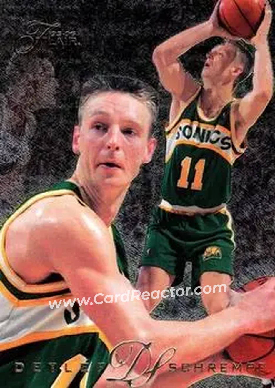 1995-96 Flair #130 - Detlef Schrempf - Seattle SuperSonics - Front