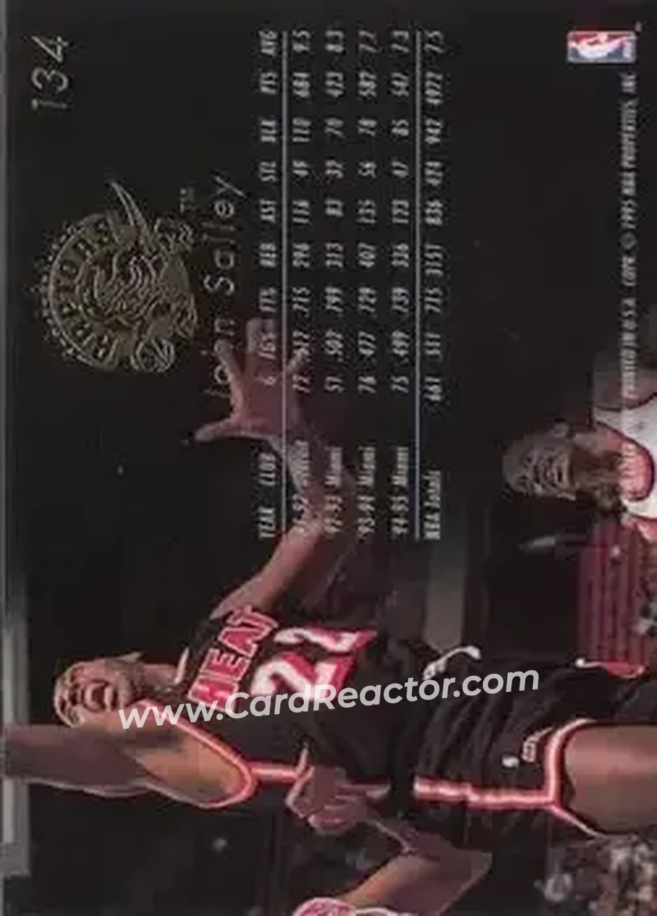 1995-96 Flair #134 - John Salley - Toronto Raptors - Back