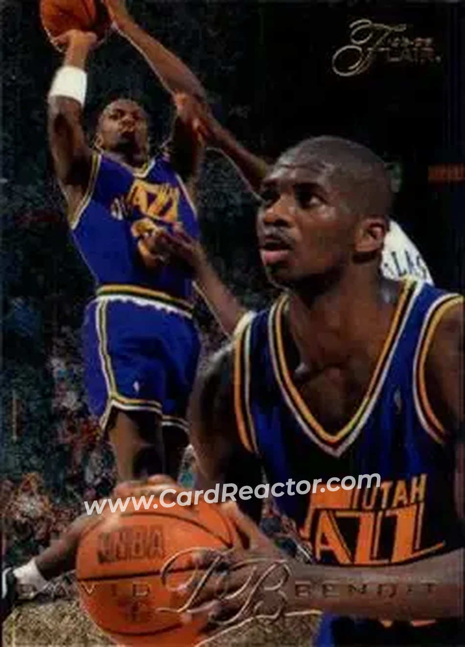 1995-96 Flair #135 - David Benoit - Utah Jazz - Front