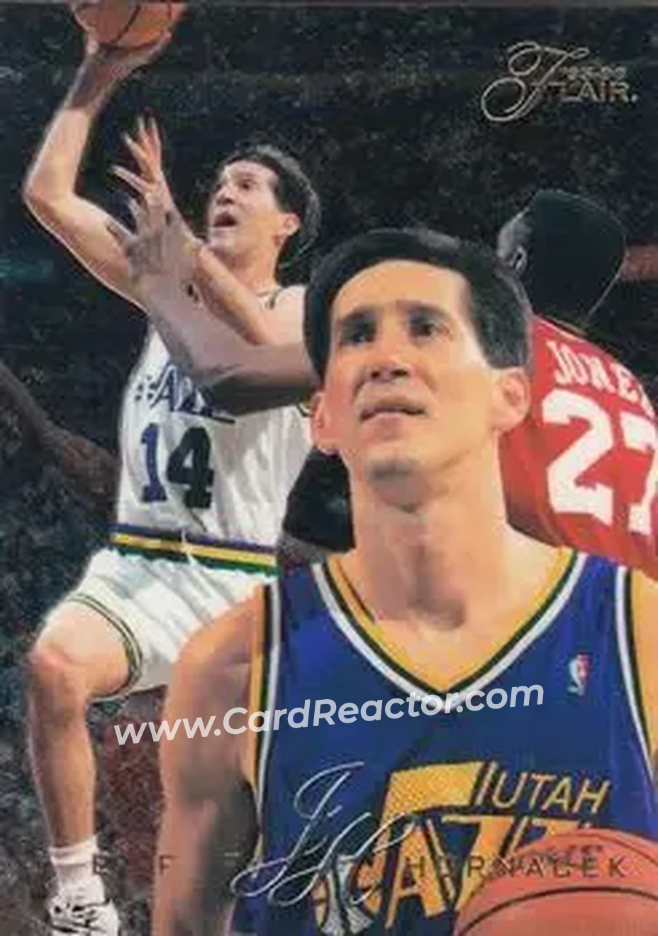 1995-96 Flair #137 - Jeff Hornacek - Utah Jazz - Front