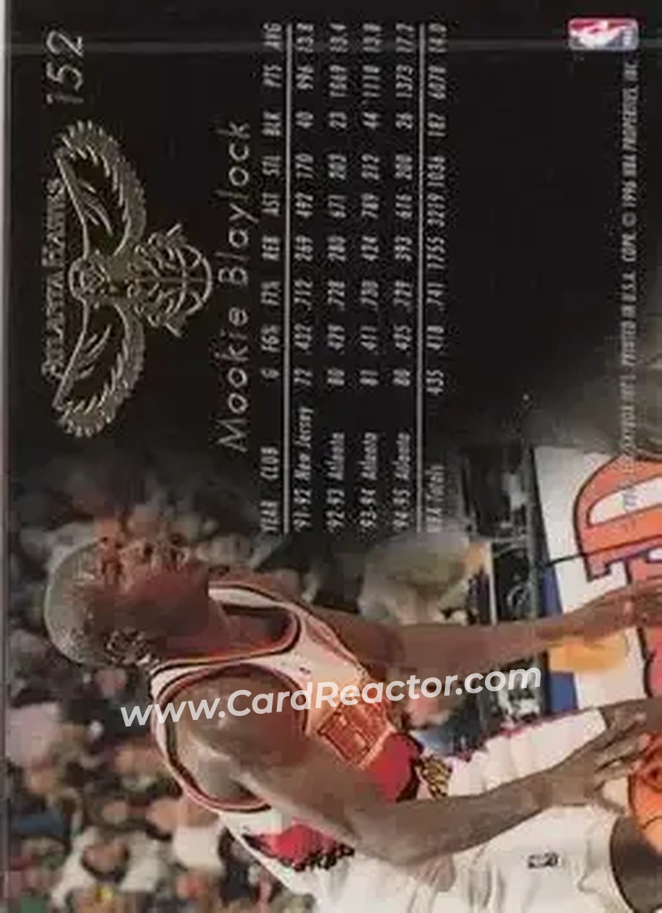 1995-96 Flair #152 - Mookie Blaylock - Atlanta Hawks - Back