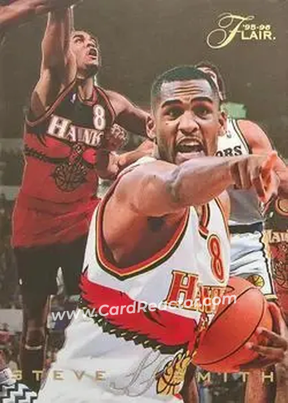 1995-96 Flair #154 - Steve Smith - Atlanta Hawks - Front