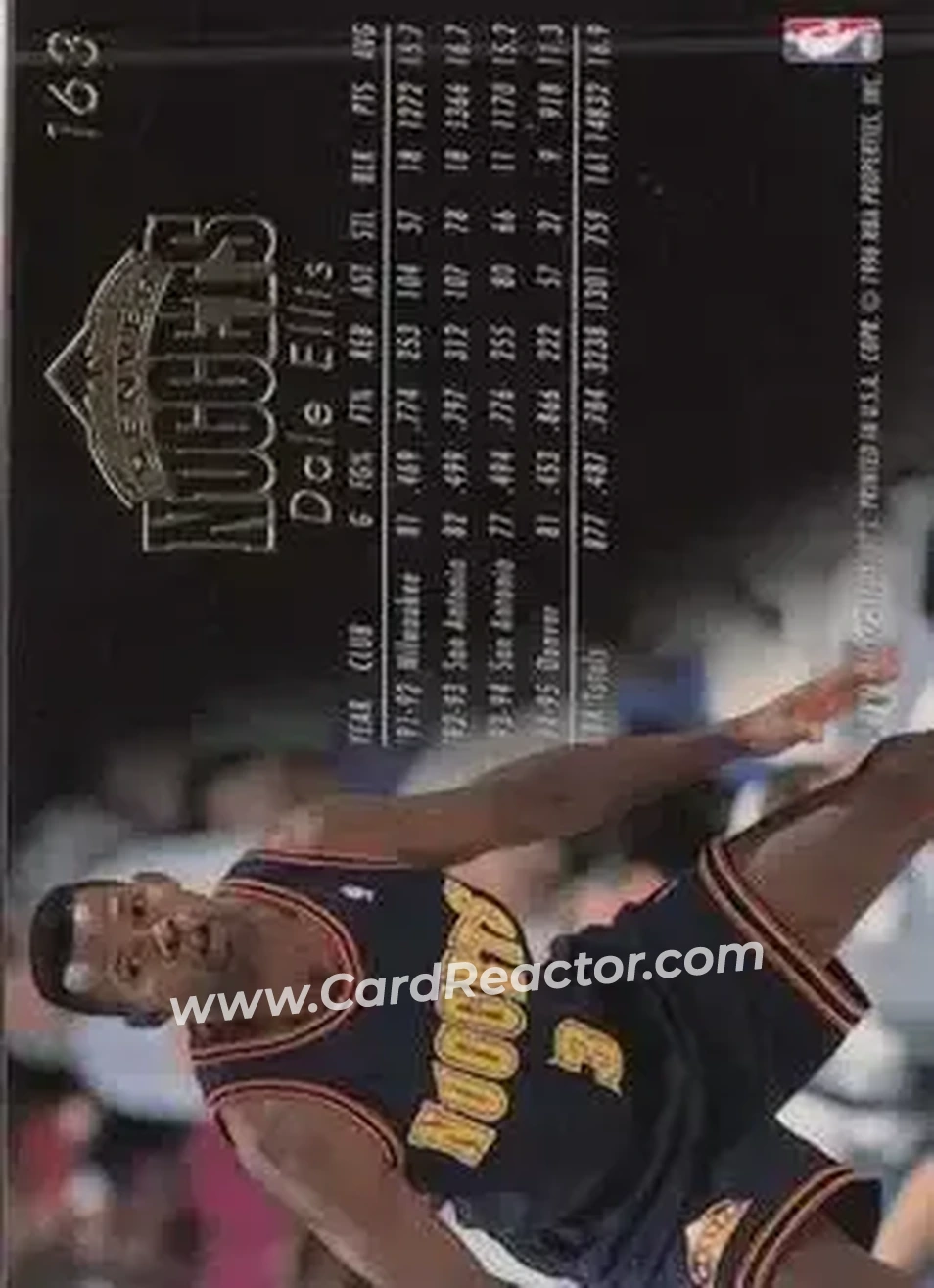 1995-96 Flair #163 - Dale Ellis - Denver Nuggets - Back