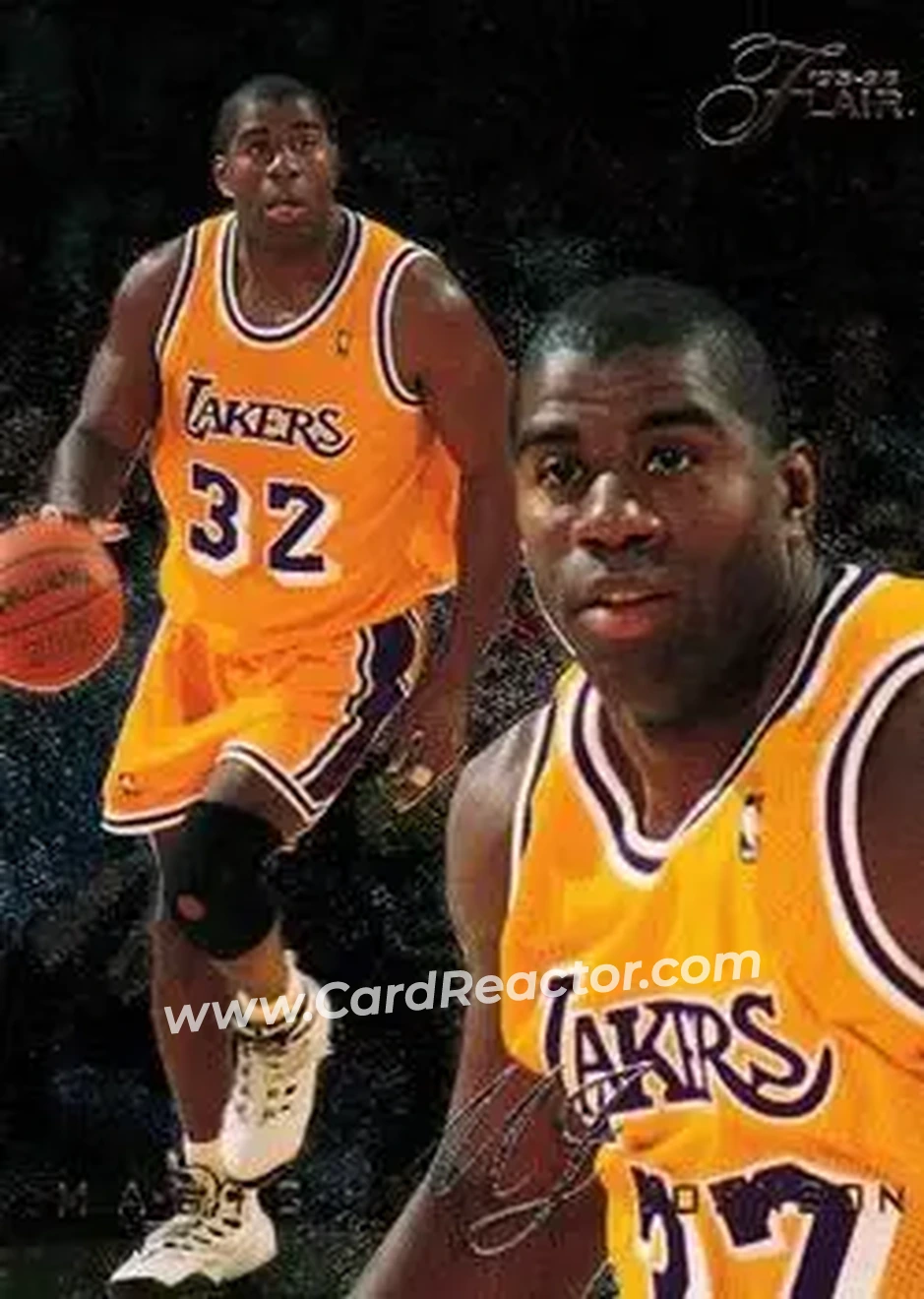 1995-96 Flair #173 - Magic Johnson - Los Angeles Lakers - Front