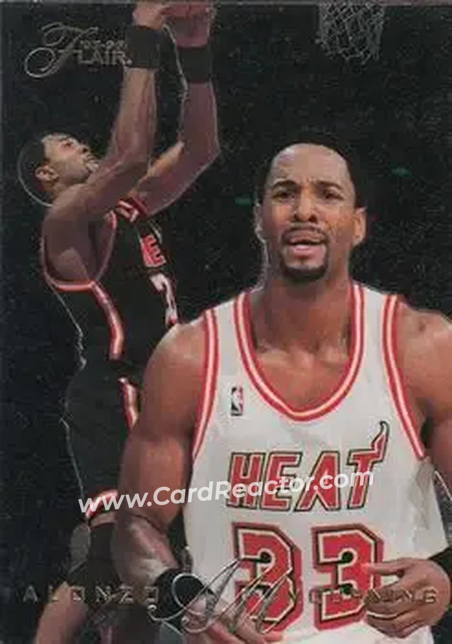 1995-96 Flair #174 - Alonzo Mourning - Miami Heat - Front