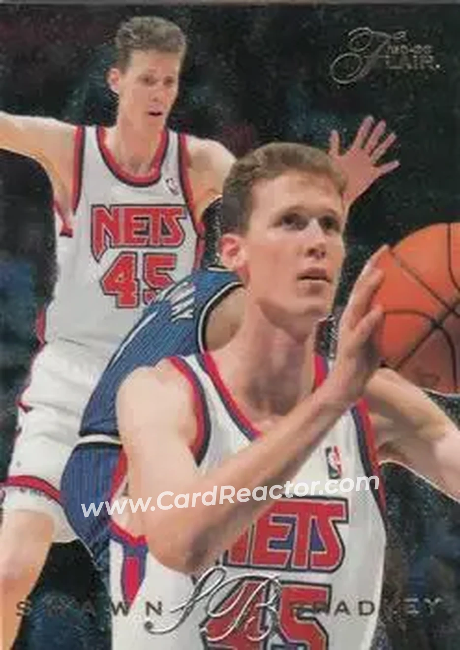 1995-96 Flair #177 - Shawn Bradley - New Jersey Nets - Front