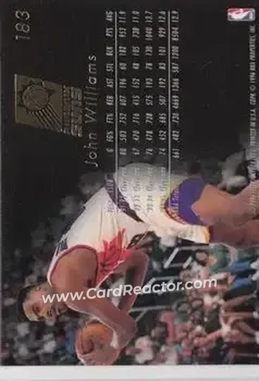 1995-96 Flair #183 - John Williams - Phoenix Suns - Back