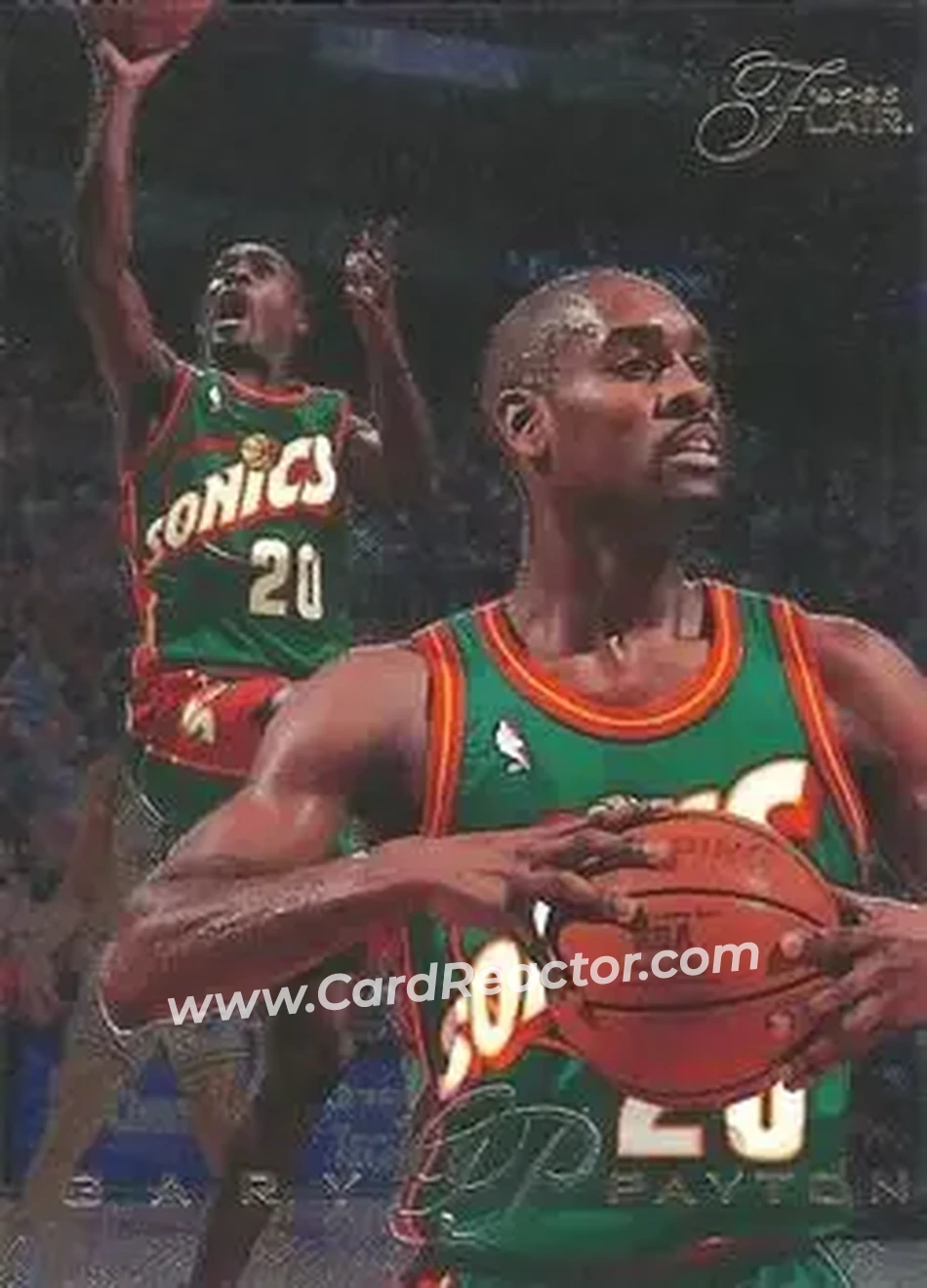 1995-96 Flair #189 - Gary Payton - Seattle SuperSonics - Front