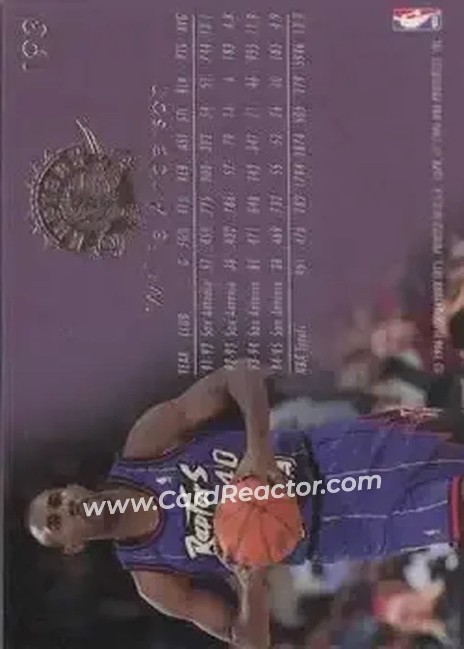 1995-96 Flair #193 - Willie Anderson - Toronto Raptors - Back