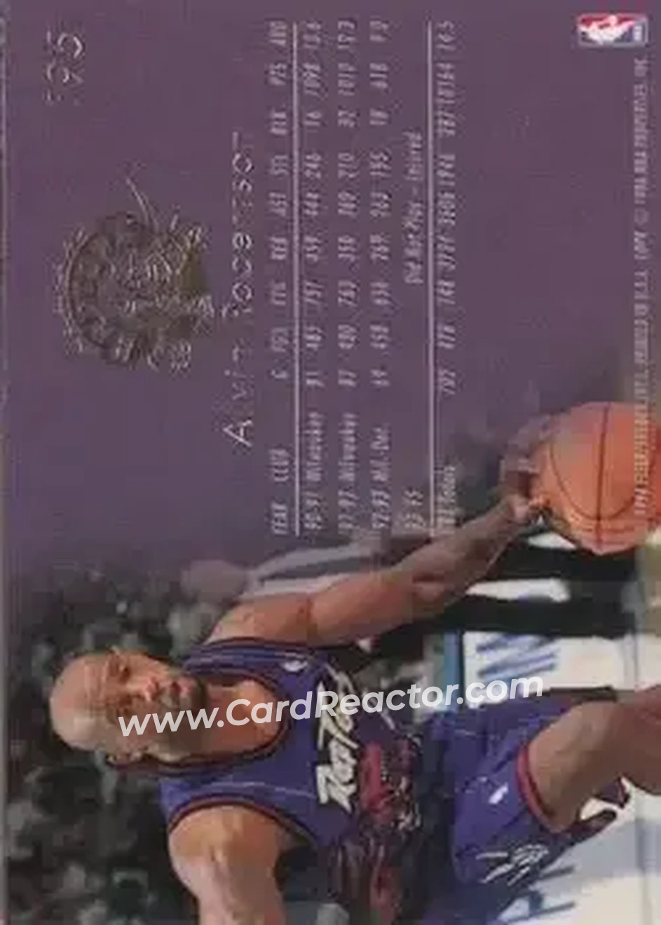 1995-96 Flair #195 - Alvin Robertson - Toronto Raptors - Back