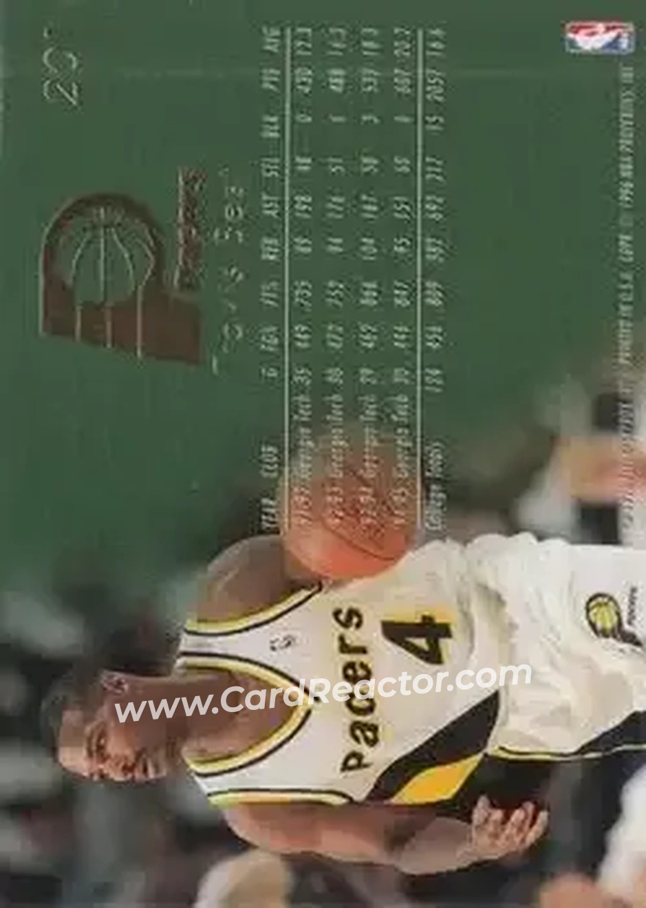 1995-96 Flair #201 - Travis Best - Indiana Pacers - Back
