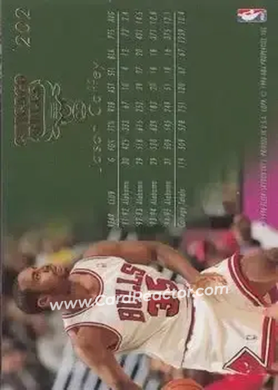 1995-96 Flair #202 - Jason Caffey - Chicago Bulls - Back