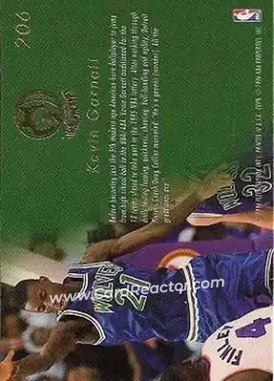 1995-96 Flair #206 - Kevin Garnett - Minnesota Timberwolves - Back