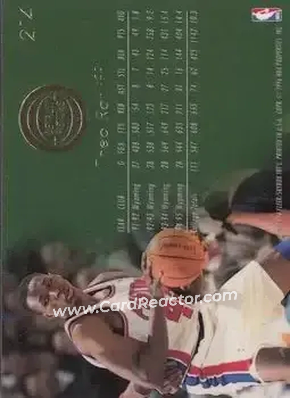 1995-96 Flair #214 - Theo Ratliff - Detroit Pistons - Back