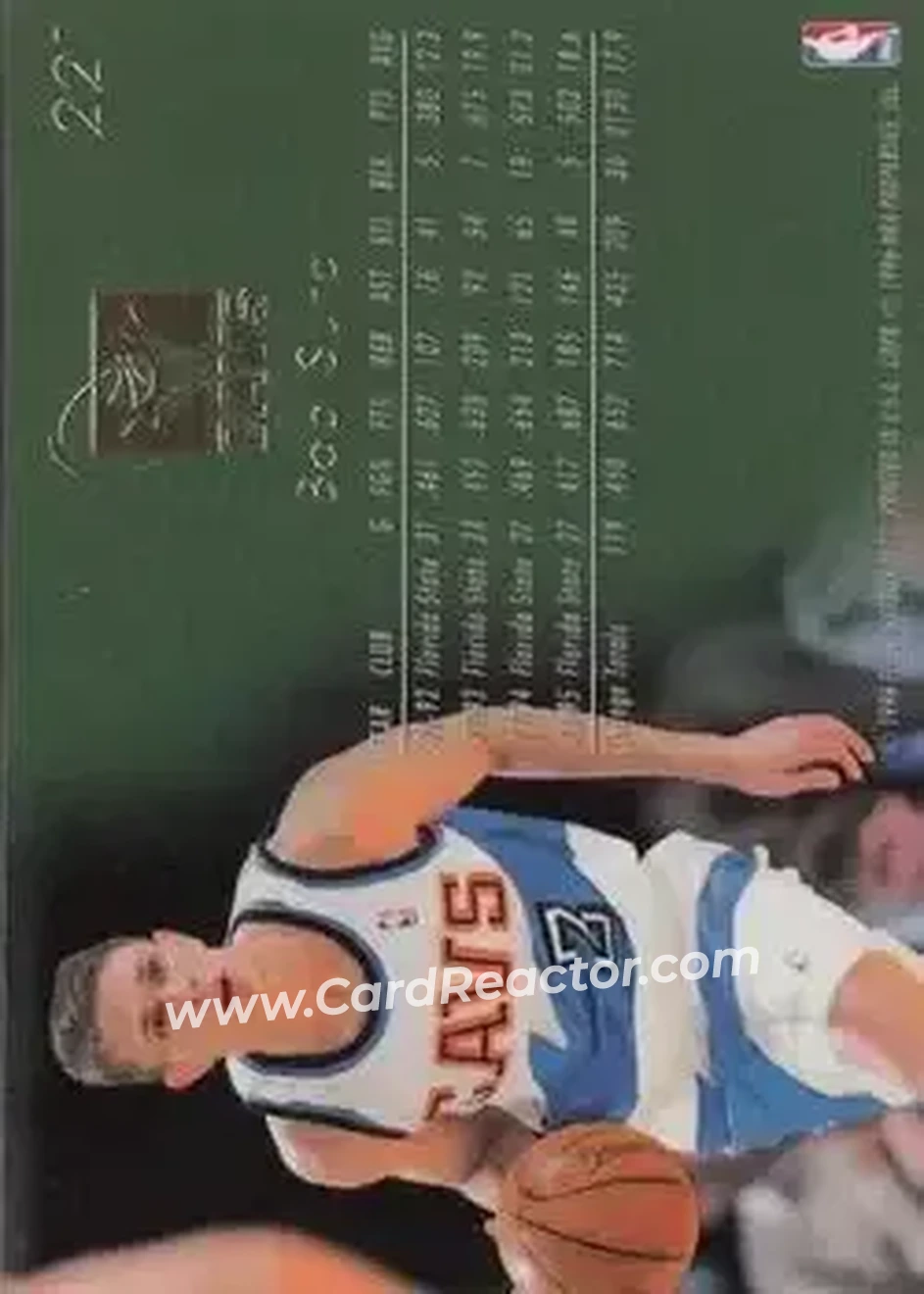 1995-96 Flair #221 - Bob Sura - Cleveland Cavaliers - Back