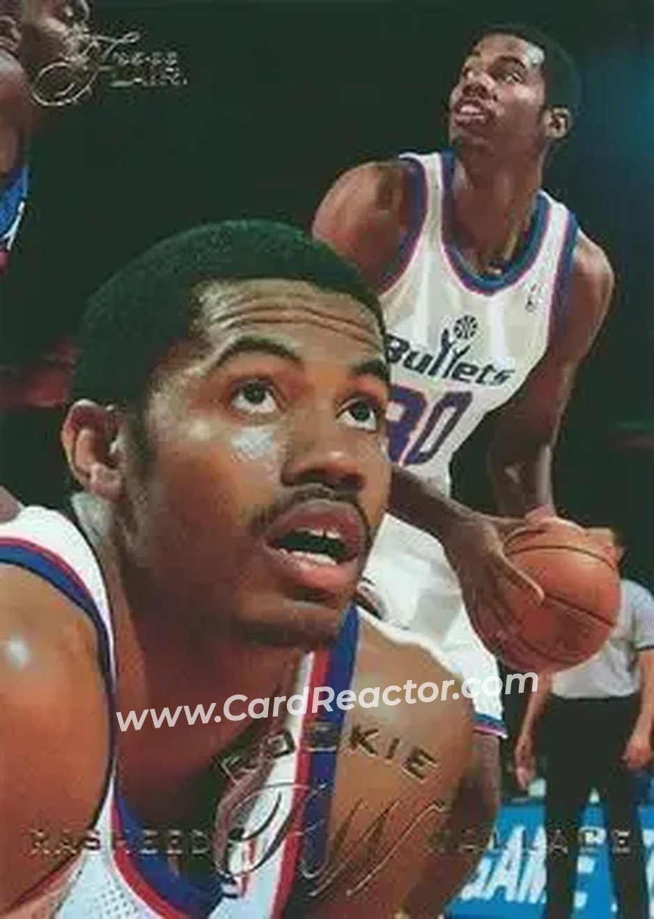 1995-96 Flair #225 - Rasheed Wallace - Washington Bullets - Front