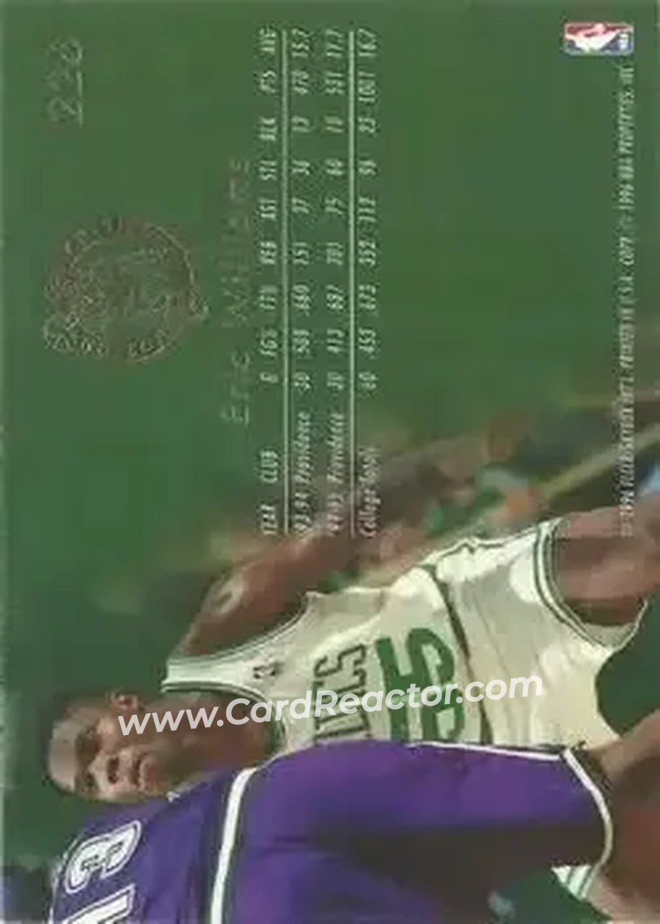 1995-96 Flair #226 - Eric Williams - Boston Celtics - Back