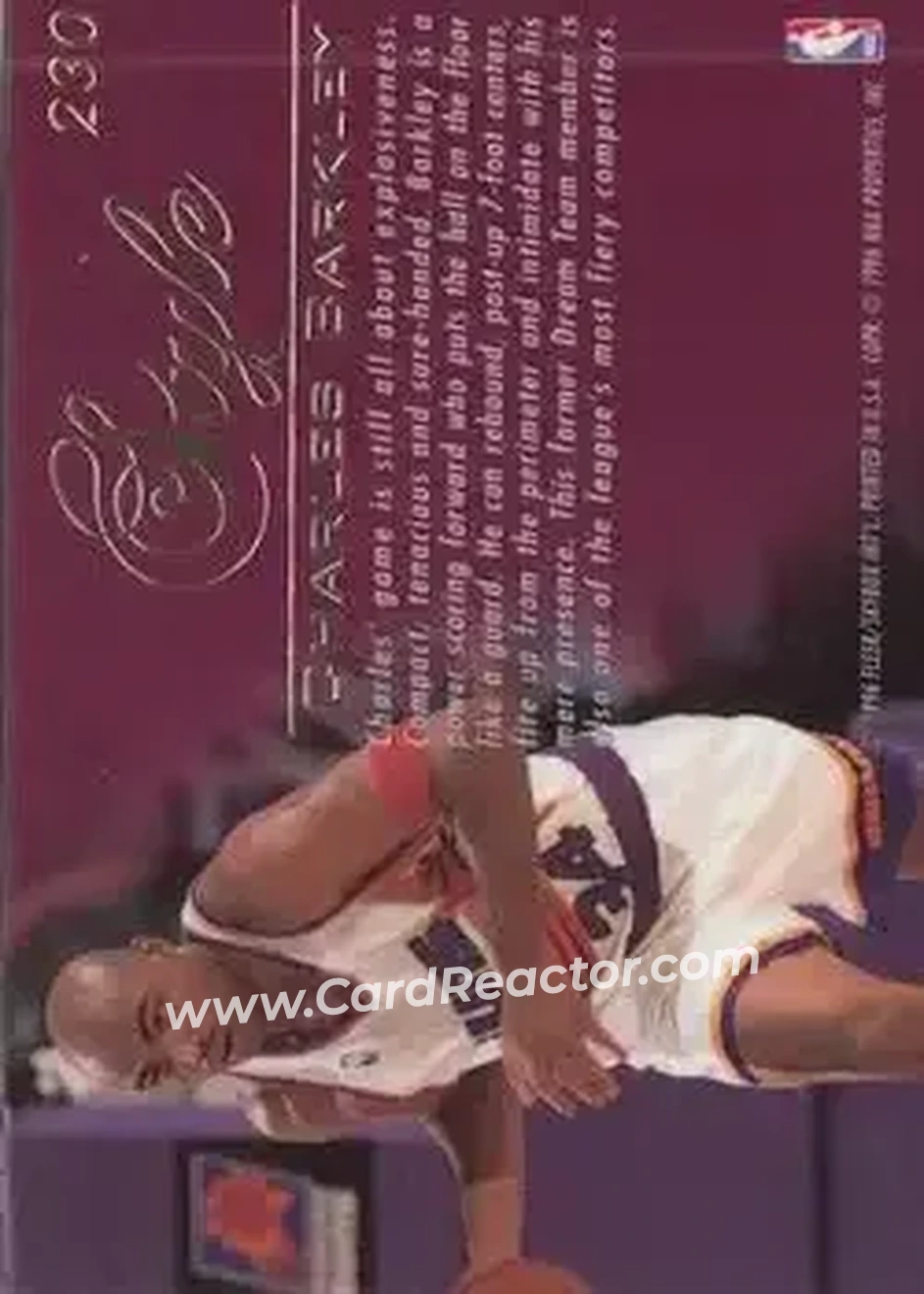 1995-96 Flair #230 - Charles Barkley - Phoenix Suns - Back