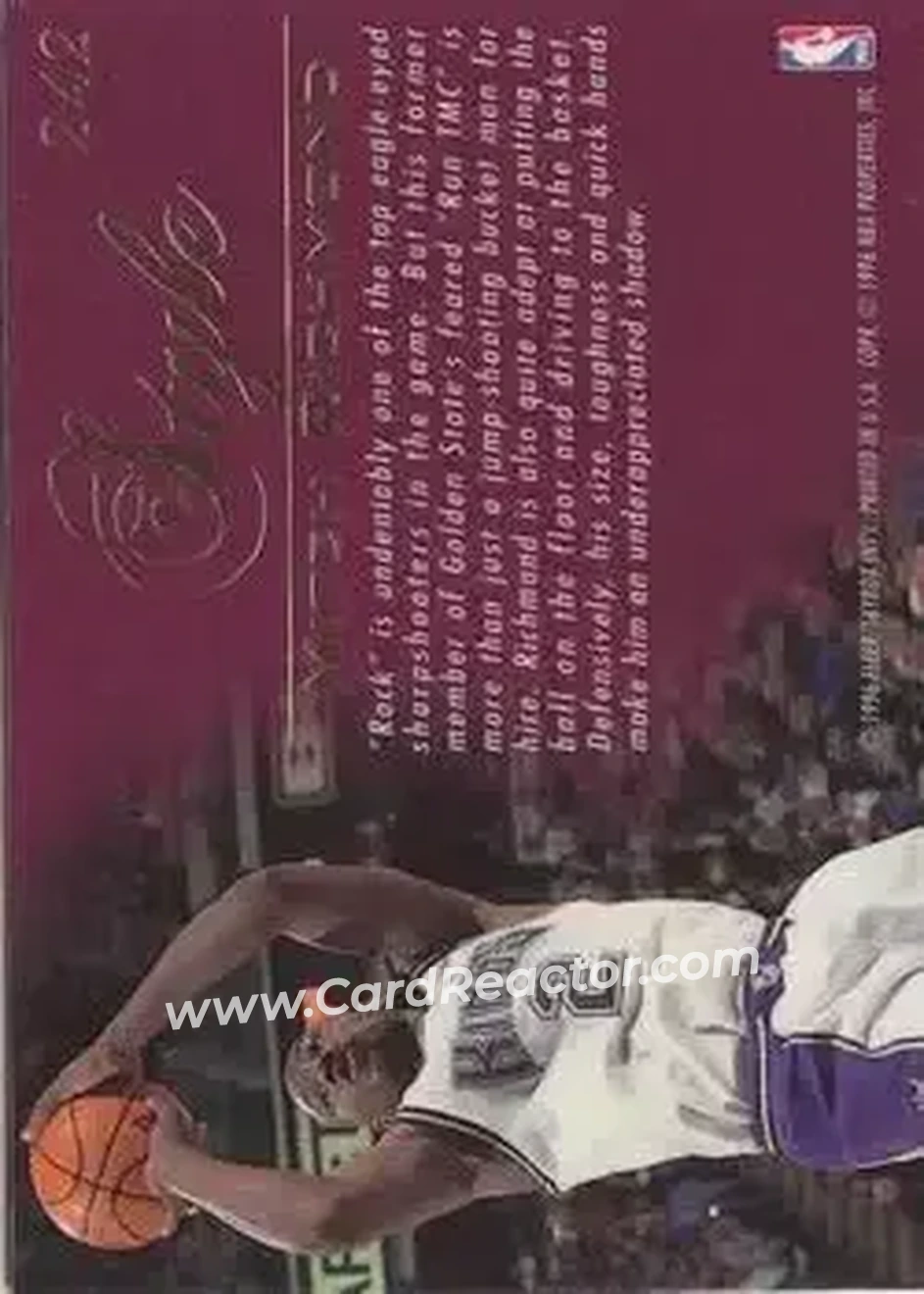 1995-96 Flair #242 - Mitch Richmond - Sacramento Kings - Back