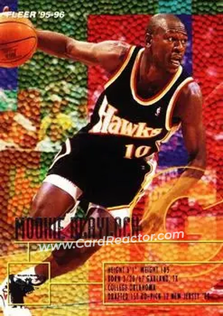 1995-96 Fleer #2 - Mookie Blaylock - Atlanta Hawks - Front