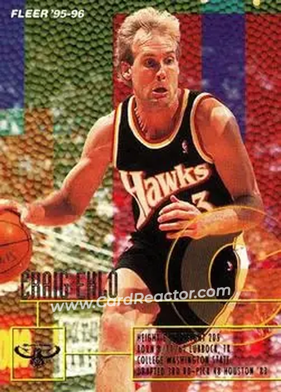1995-96 Fleer #3 - Craig Ehlo - Atlanta Hawks - Front