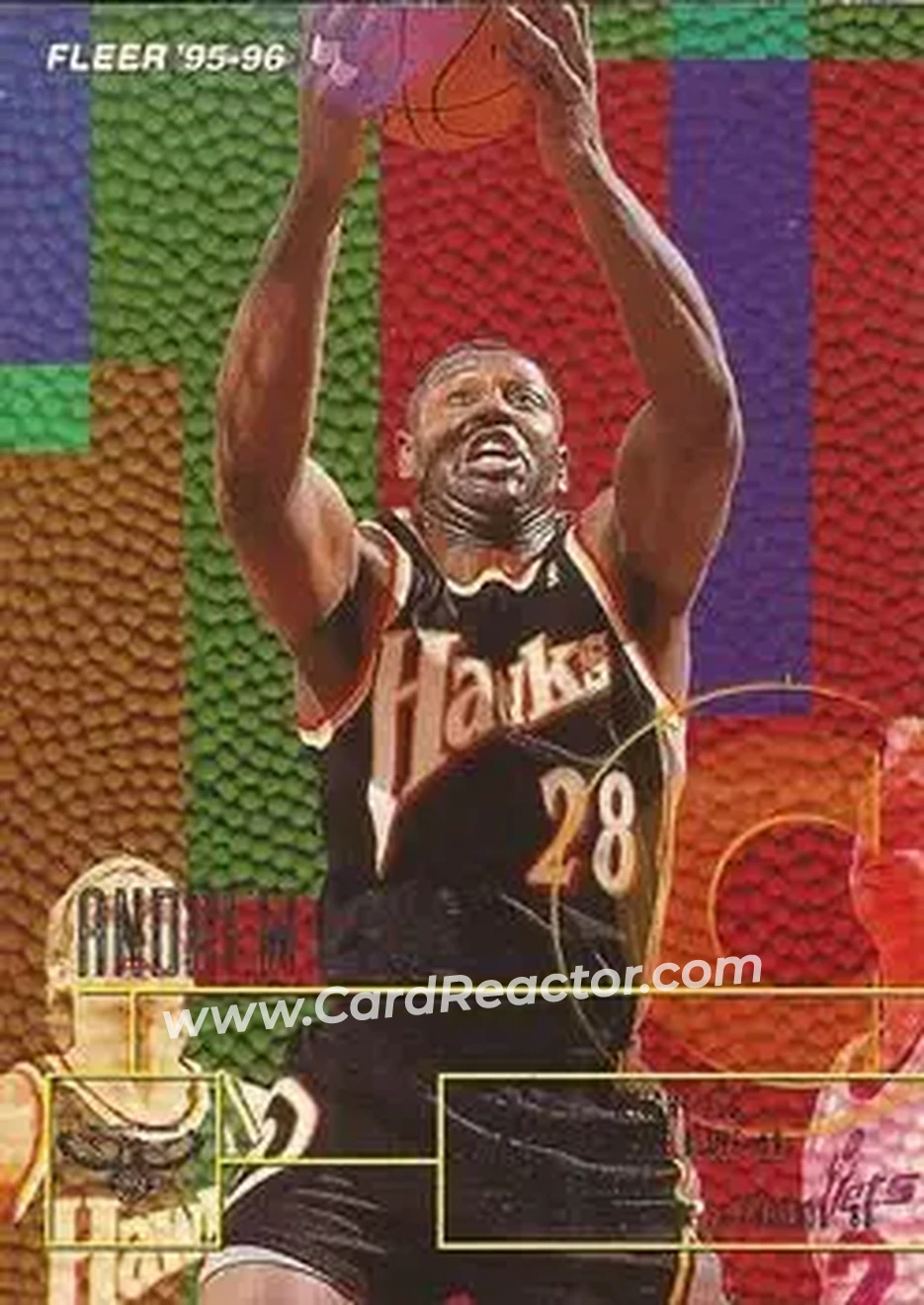 1995-96 Fleer #4 - Andrew Lang - Atlanta Hawks - Front