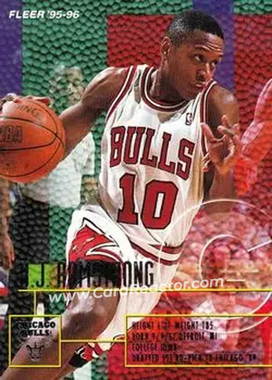 1995-96 Fleer #21 - B.J. Armstrong - Chicago Bulls - Front