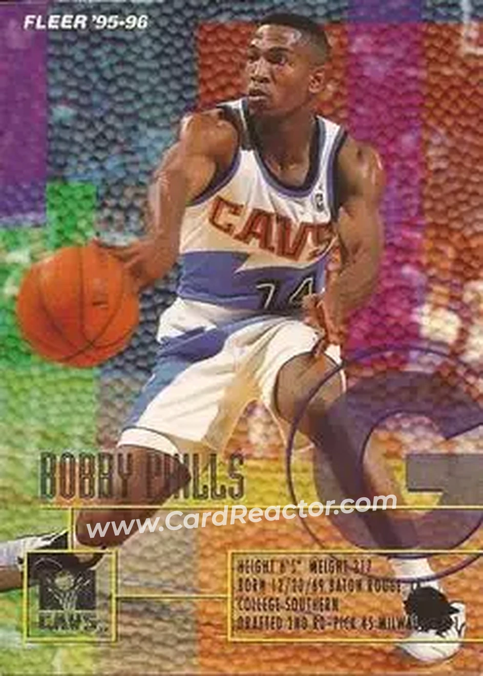1995-96 Fleer #30 - Bobby Phills - Cleveland Cavaliers - Front