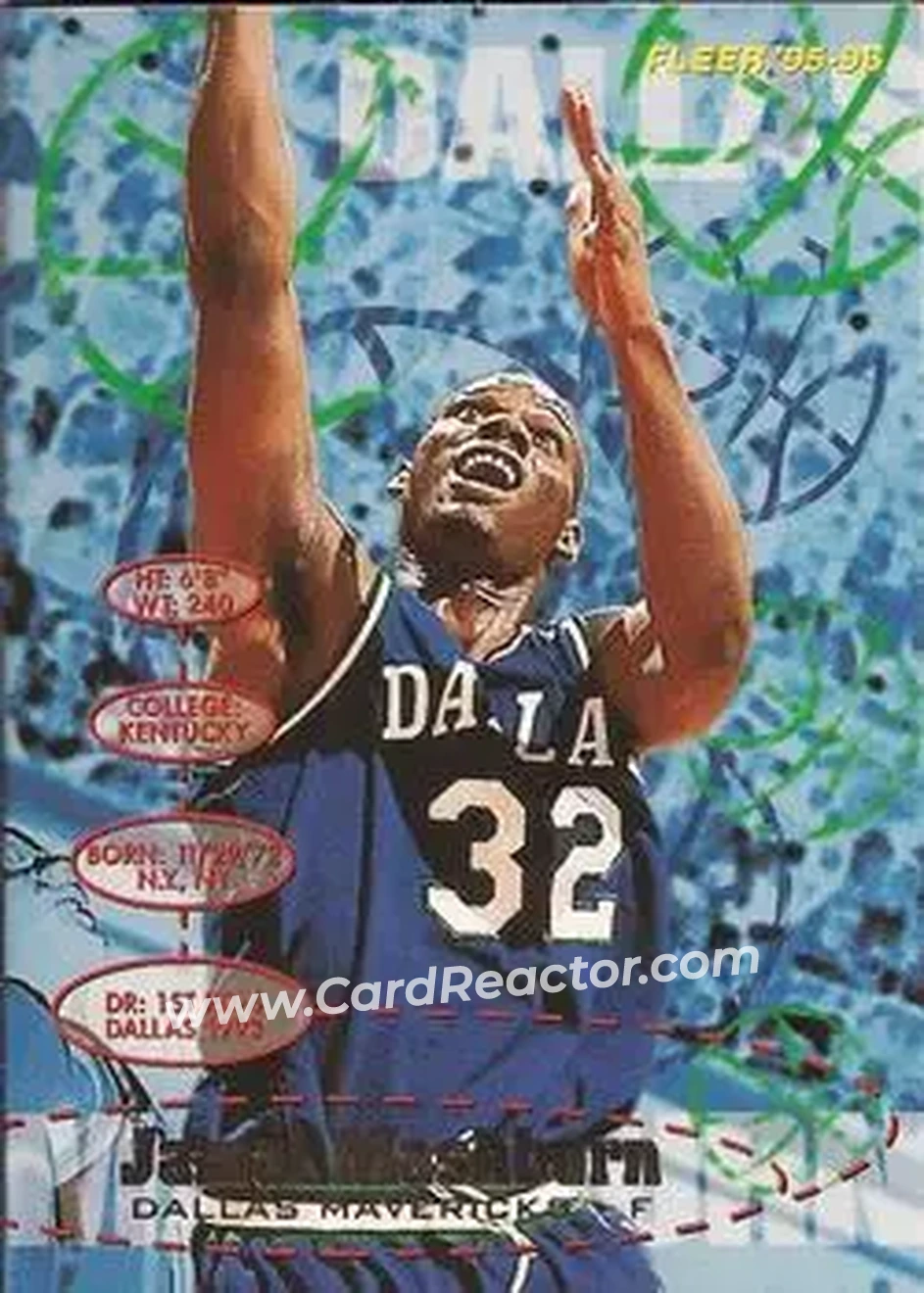1995-96 Fleer #37 - Jamal Mashburn - Dallas Mavericks - Front 1995-96 Fleer #37 - Jamal Mashburn - Dallas Mavericks - Front
