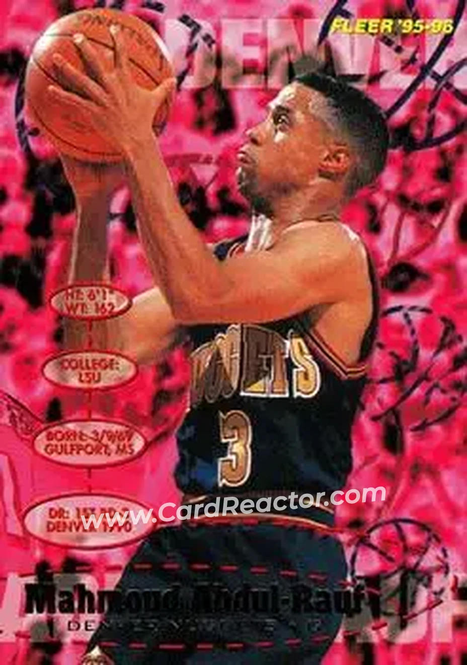 1995-96 Fleer #41 - Mahmoud Abdul-Rauf - Denver Nuggets - Front