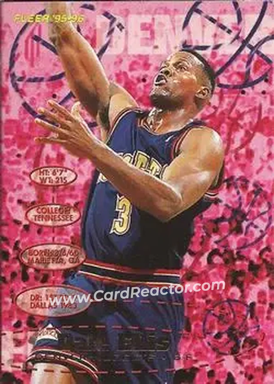 1995-96 Fleer #42 - Dale Ellis - Denver Nuggets - Front