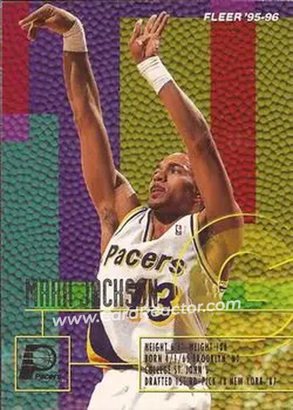 1995-96 Fleer #74 - Mark Jackson - Indiana Pacers - Front