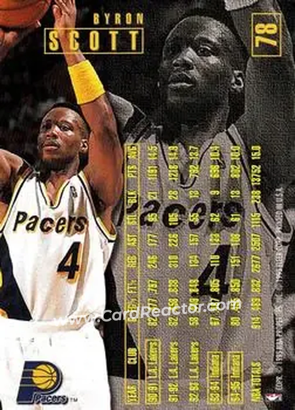 1995-96 Fleer #78 - Byron Scott - Indiana Pacers - Back 1995-96 Fleer #78 - Byron Scott - Indiana Pacers - Back