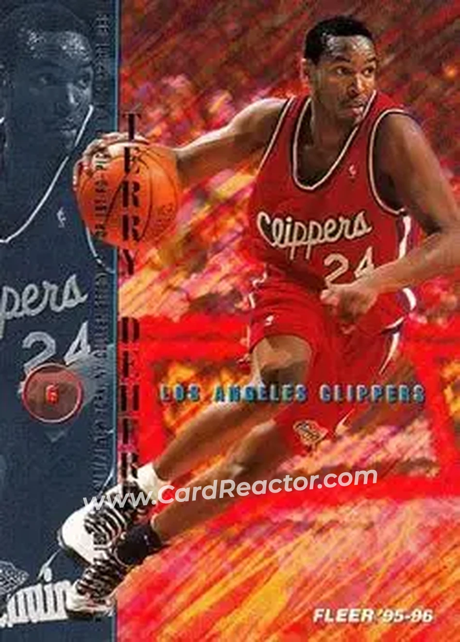 1995-96 Fleer #80 - Terry Dehere - Los Angeles Clippers - Front