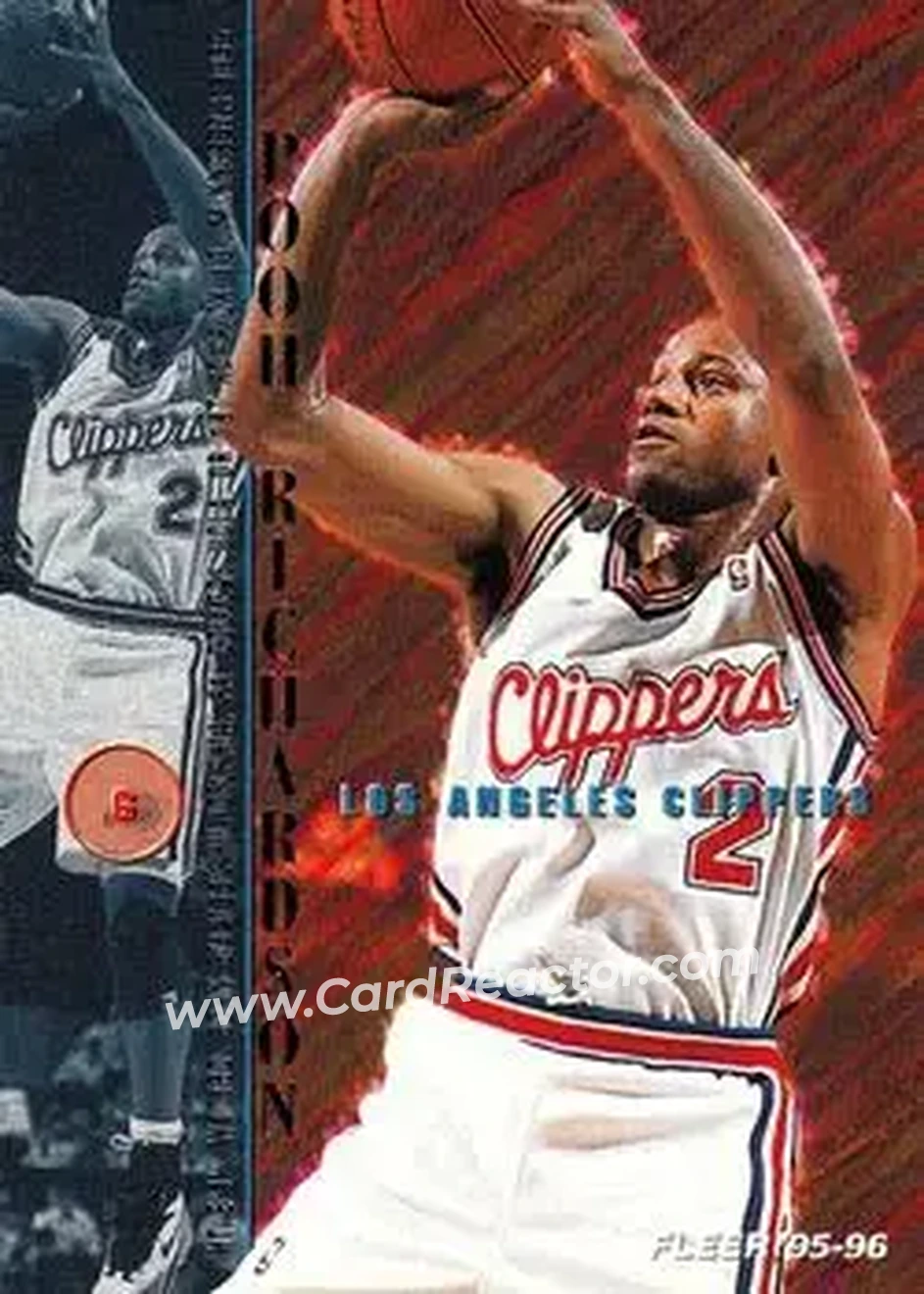1995-96 Fleer #83 - Pooh Richardson - Los Angeles Clippers - Front