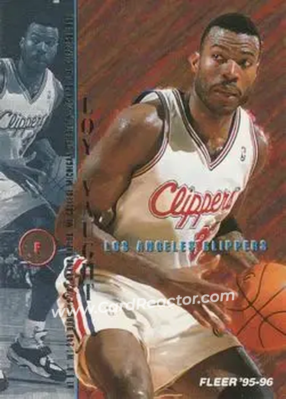 1995-96 Fleer #85 - Loy Vaught - Los Angeles Clippers - Front