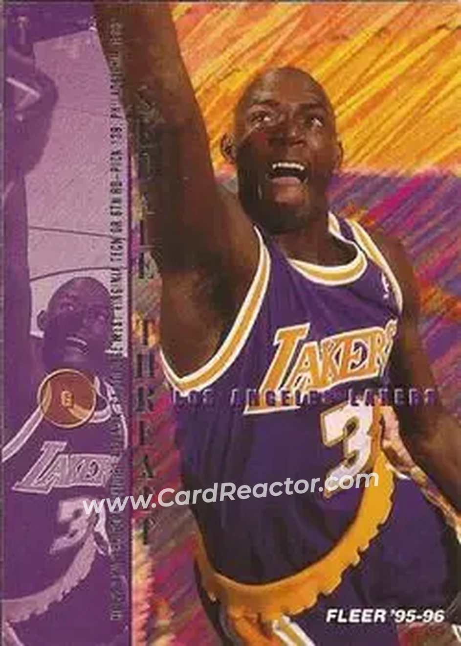 1995-96 Fleer #91 - Sedale Threatt - Los Angeles Lakers - Front