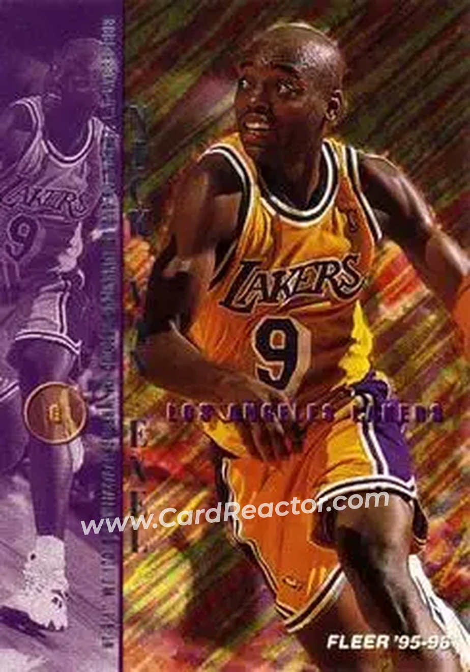 1995-96 Fleer #92 - Nick Van Exel - Los Angeles Lakers - Front