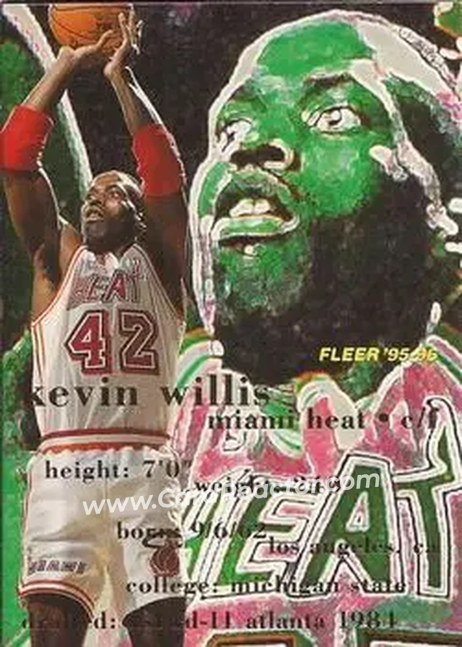 1995-96 Fleer #99 - Kevin Willis - Miami Heat - Front
