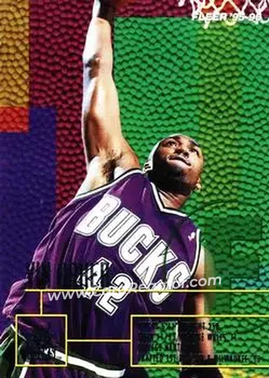 1995-96 Fleer #100 - Vin Baker - Milwaukee Bucks - Front