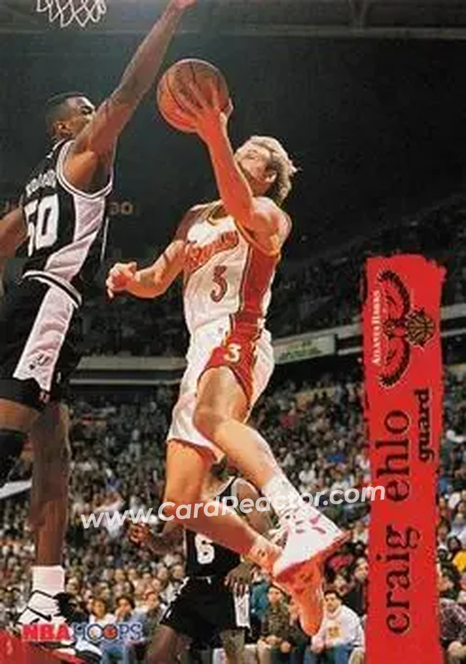 1995-96 Hoops #3 - Craig Ehlo - Atlanta Hawks - Front