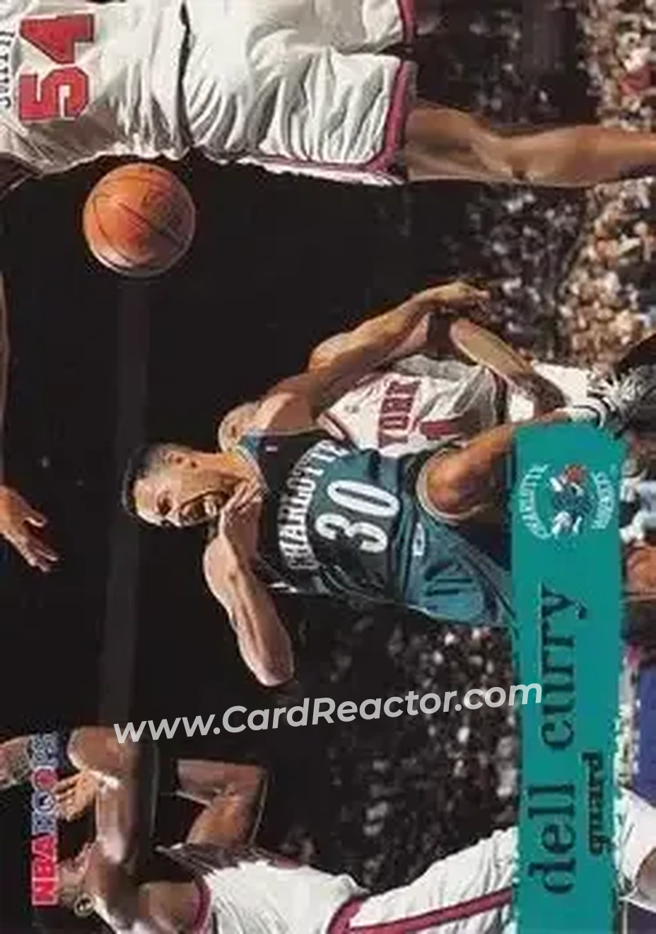1995-96 Hoops #16 - Dell Curry - Charlotte Hornets - Front 1995-96 Hoops #16 - Dell Curry - Charlotte Hornets - Front